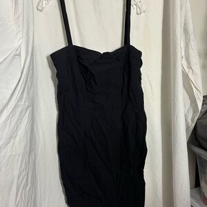 Moda Black Mini Spaghetti Strap Dress